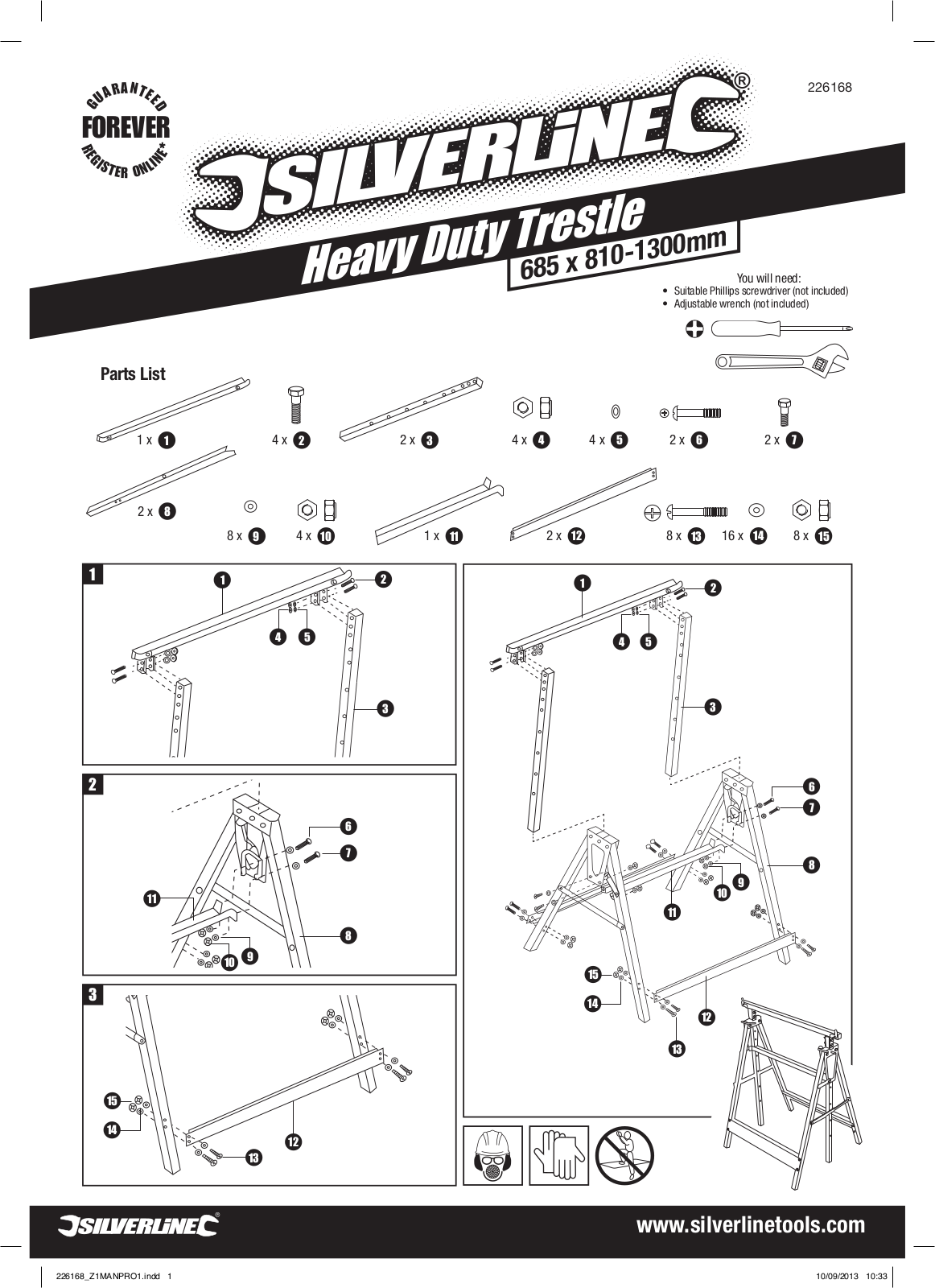 Silverline Heavy Duty Trestle User Manual