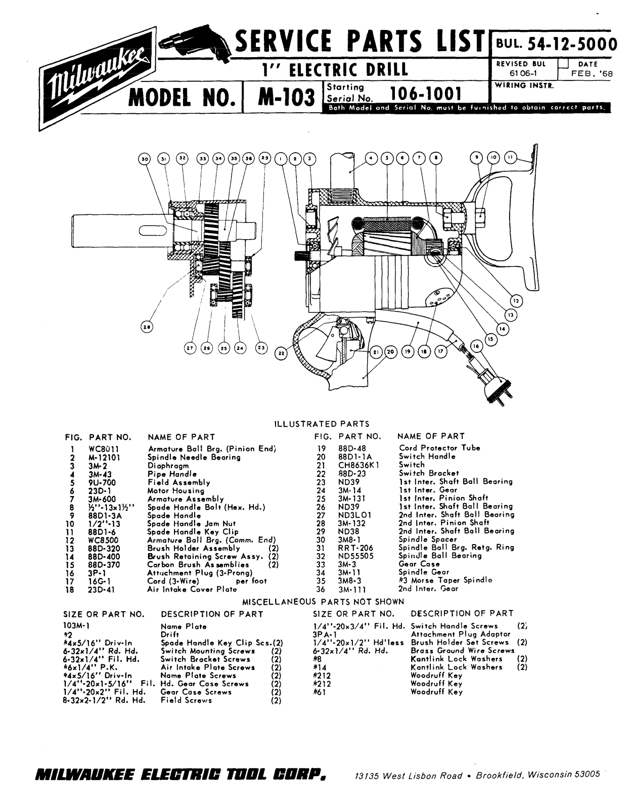 Milwaukee M-103 User Manual - ManualMachine.com