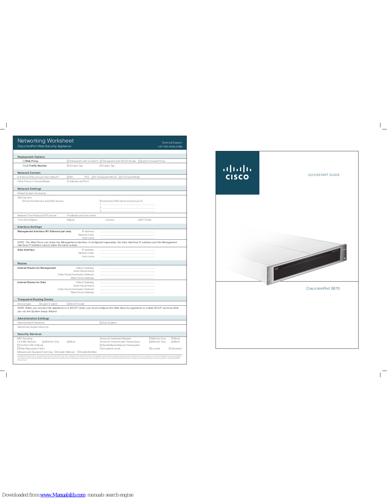 Cisco IronPort S670 Quick Start Manual