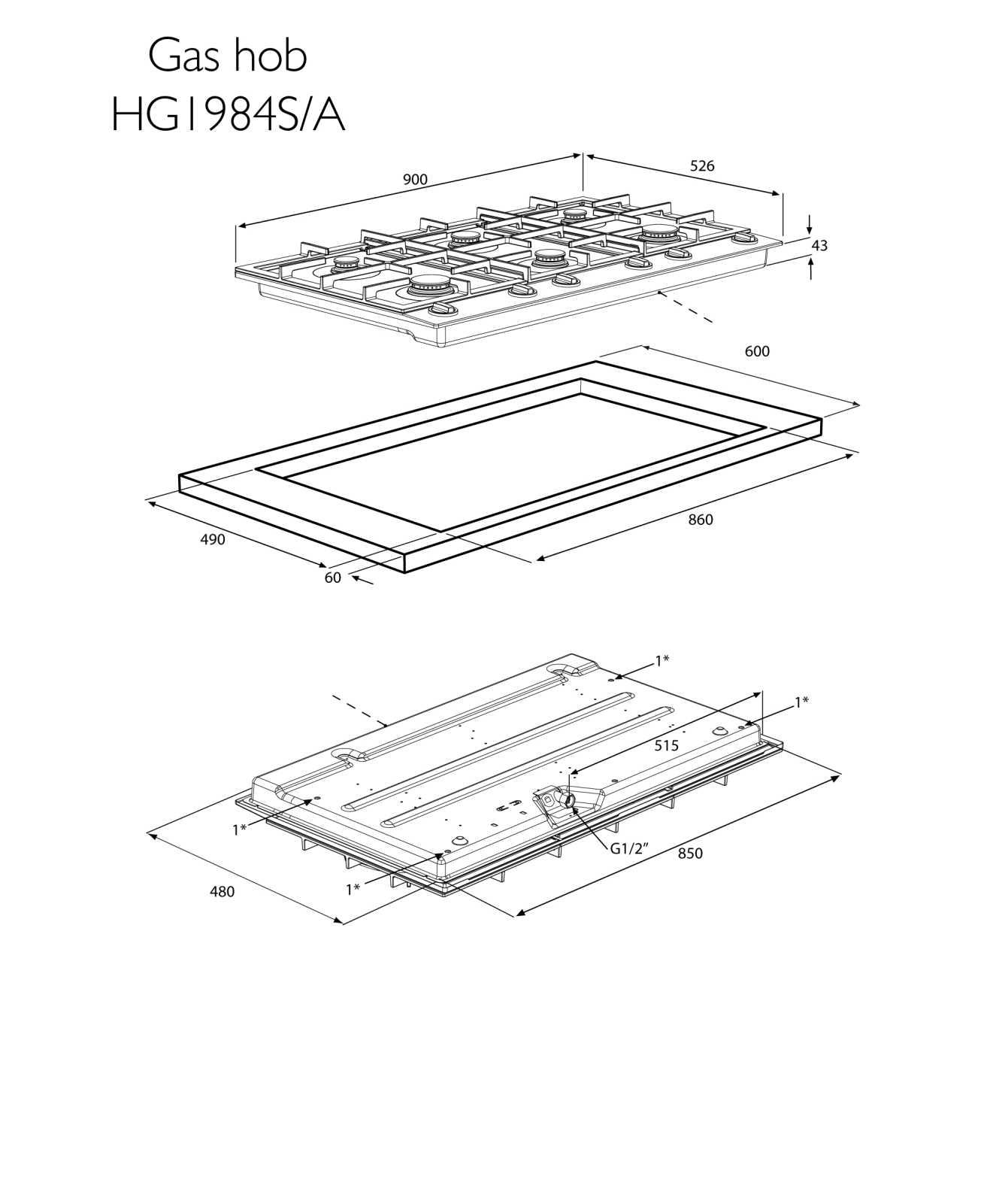 Asko HG1984A Installation Instructions