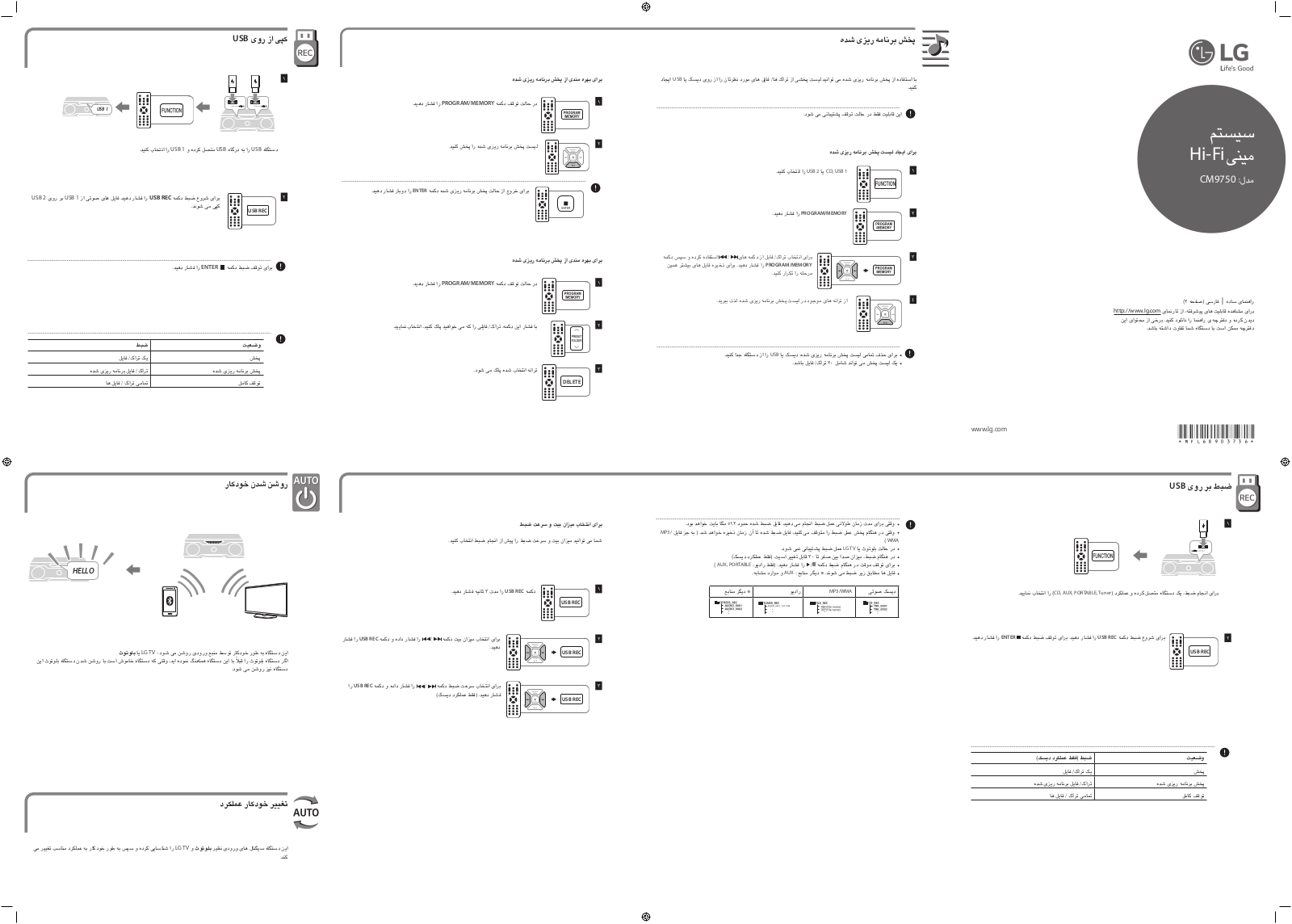 LG CM9750 User guide