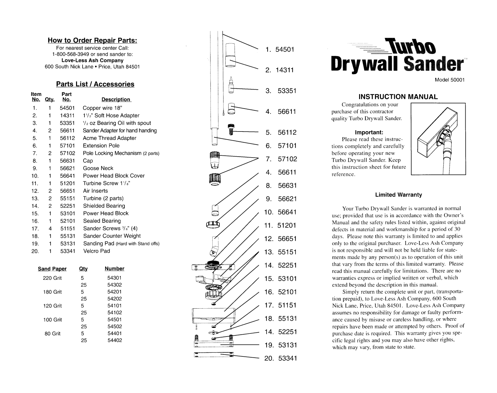 Love-Less Ash 50001 User guide - ManualMachine.com