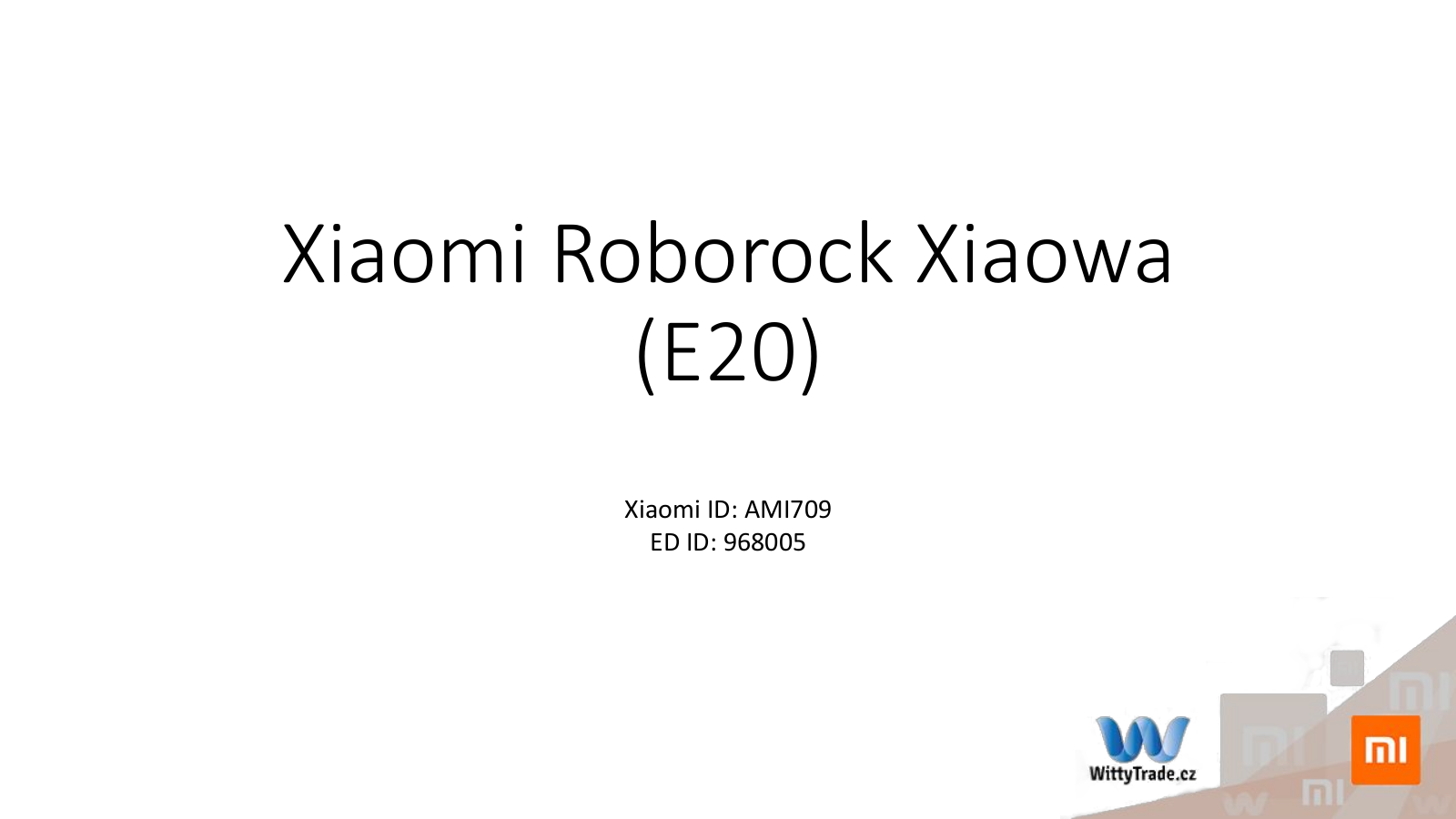 Xiaomi Roborock Xiaowa Product sheet