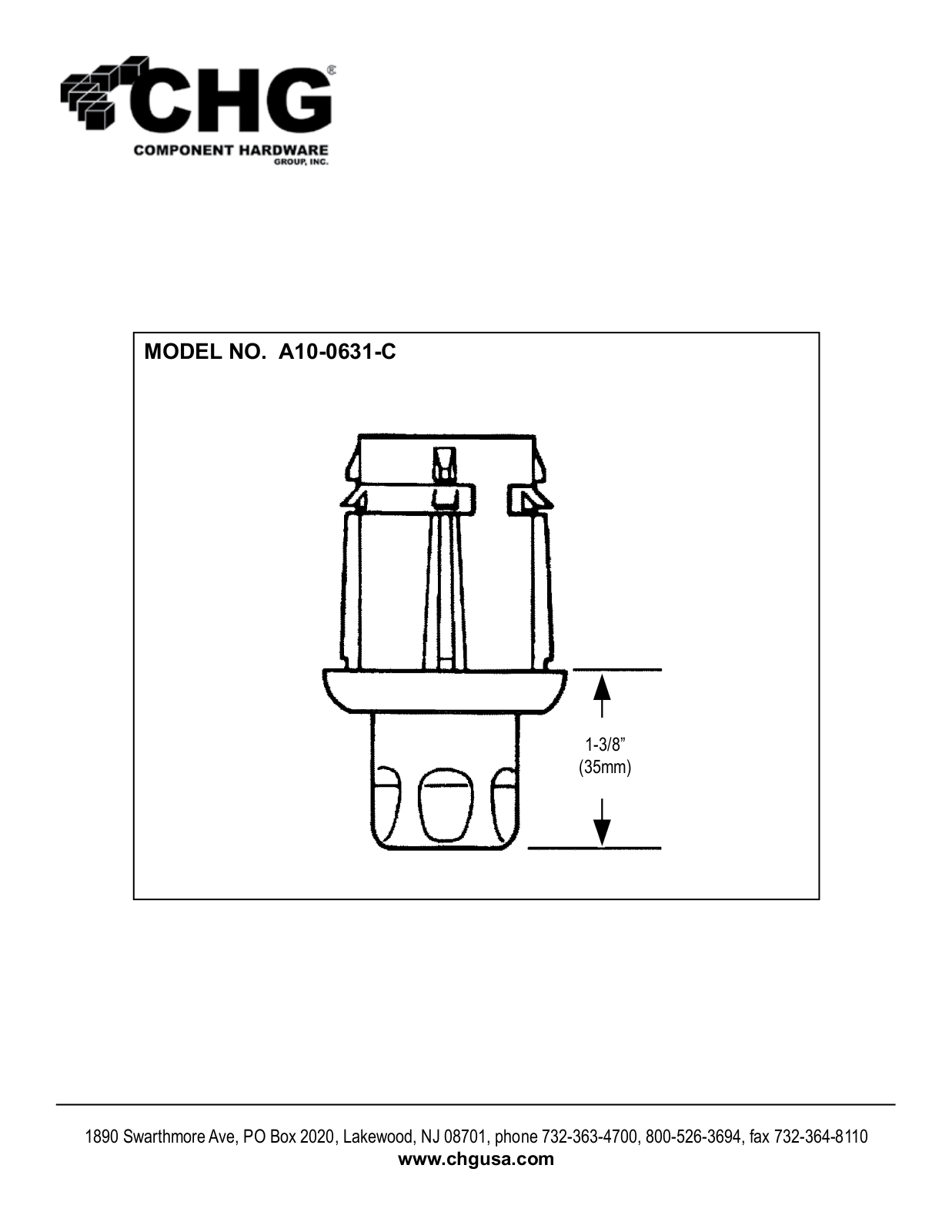 Component Hardware A10-0631-C User Manual