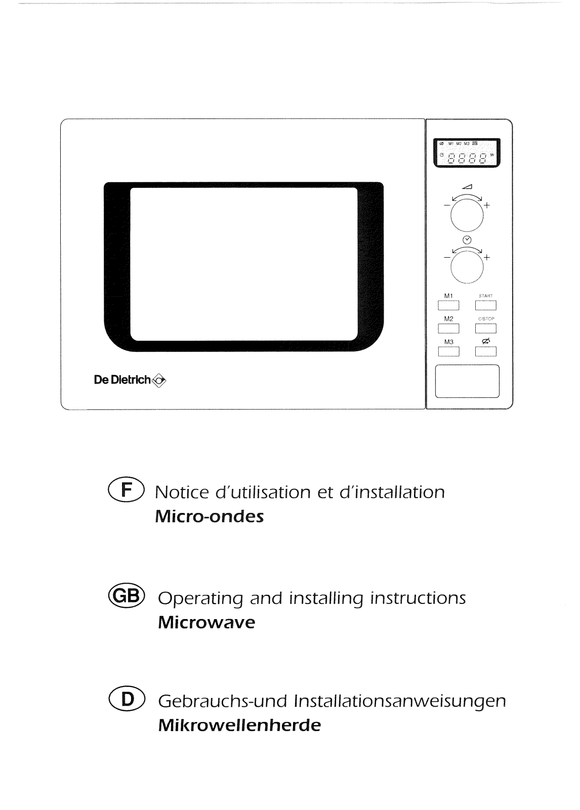 DE DIETRICH MN6313 User Manual