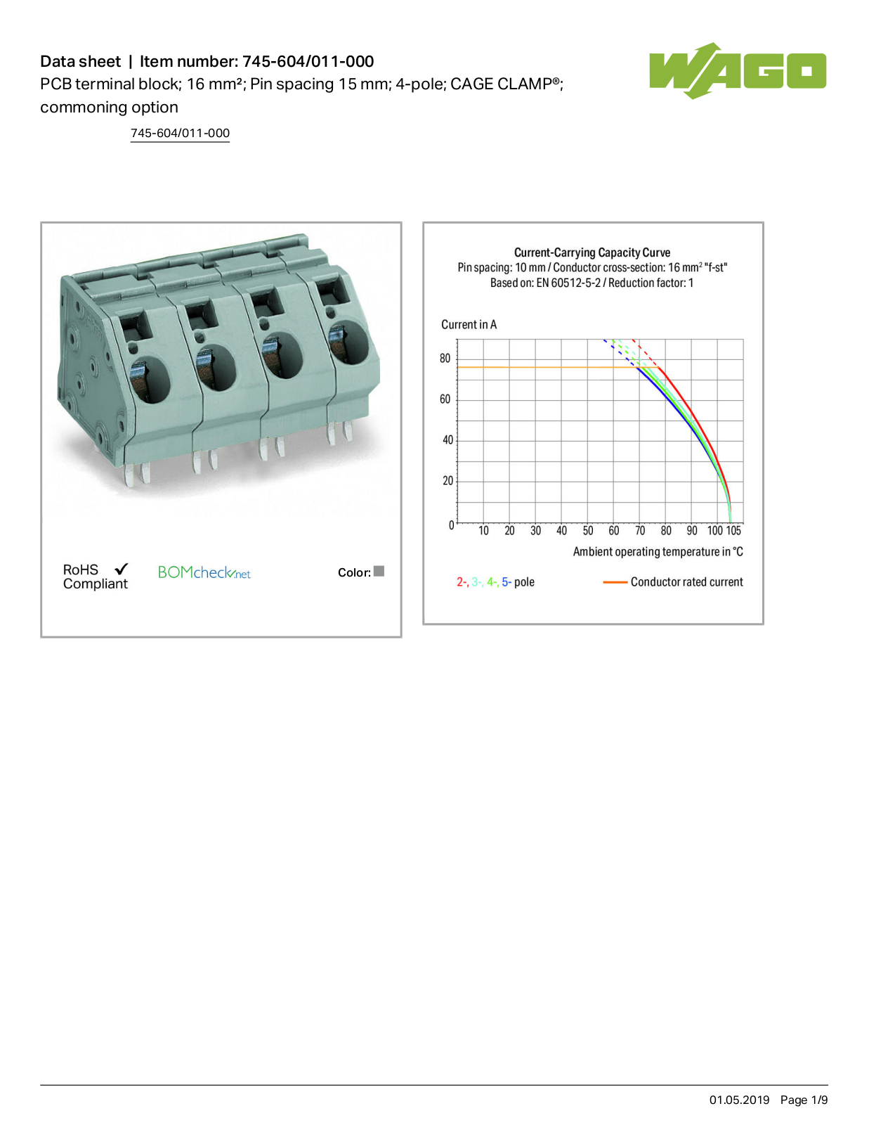 Wago 745-604/011-000 Data Sheet