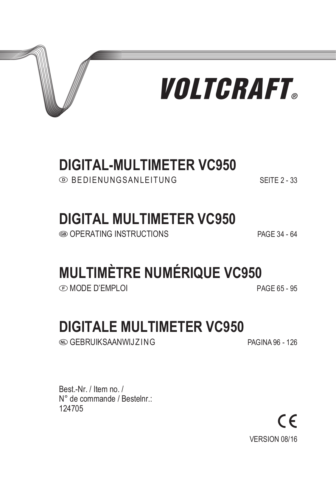 VOLTCRAFT VC950 User guide