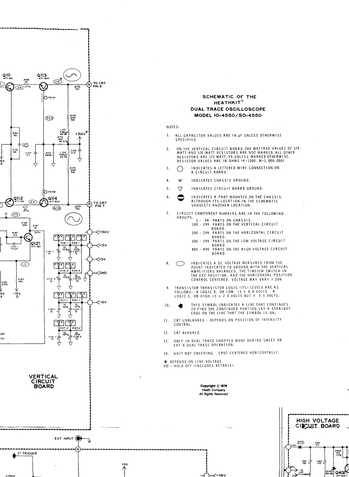 Heath Company IO-4550 Schematic