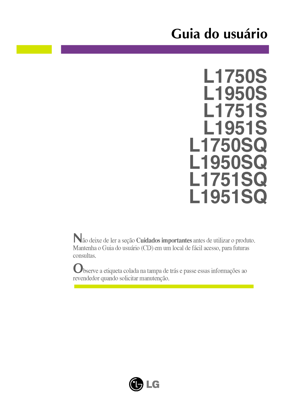 Lg L1750SQ-BNN User Manual