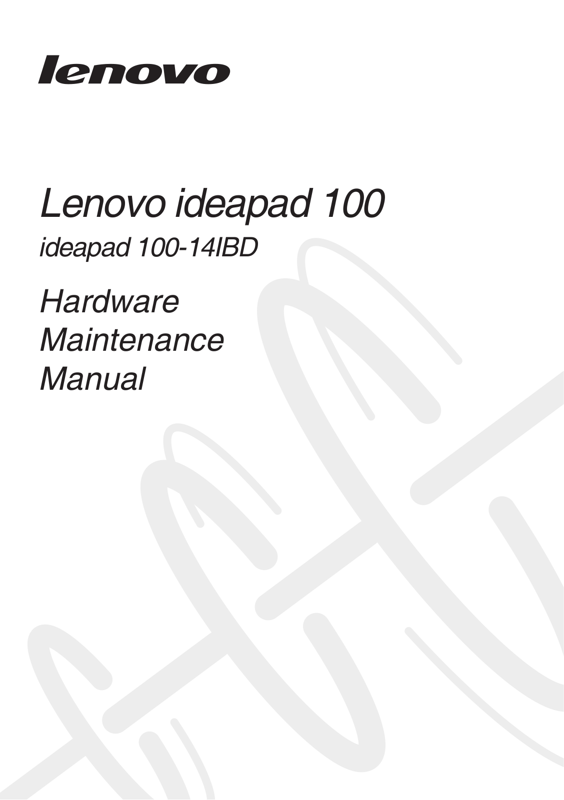 Lenovo Ideapad 100-14IBD Hardware Maintenance Manual