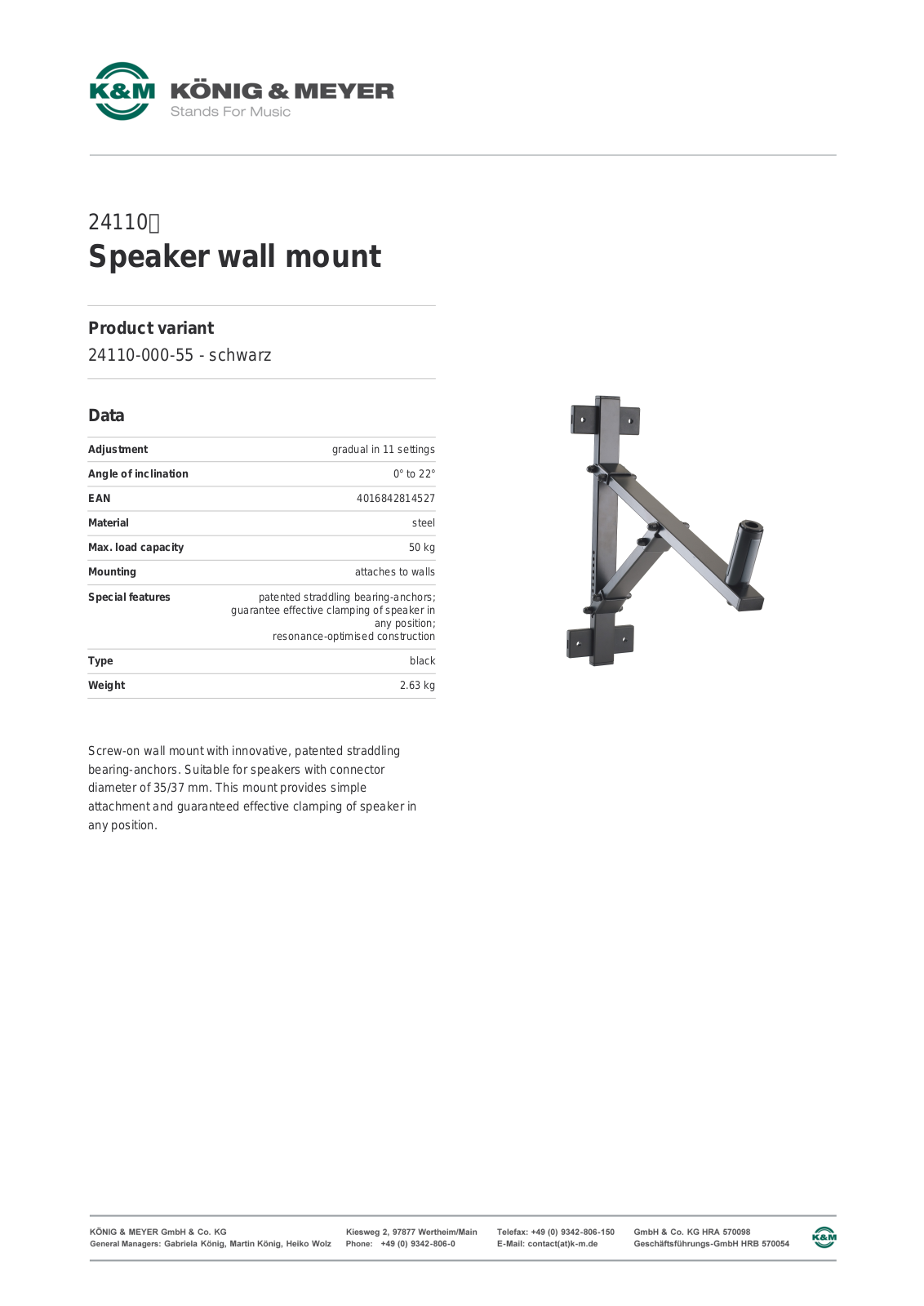 K&M 24110 Data Sheet