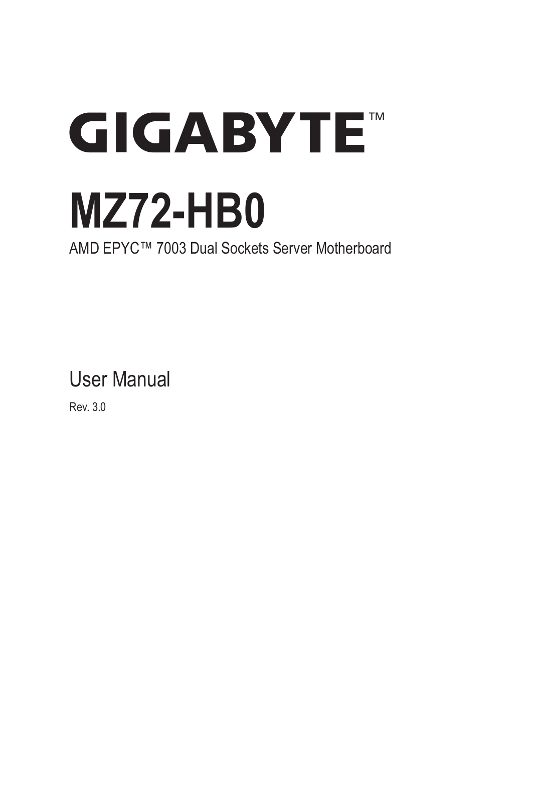 GIGABYTE MZ72-HB0 Users guide