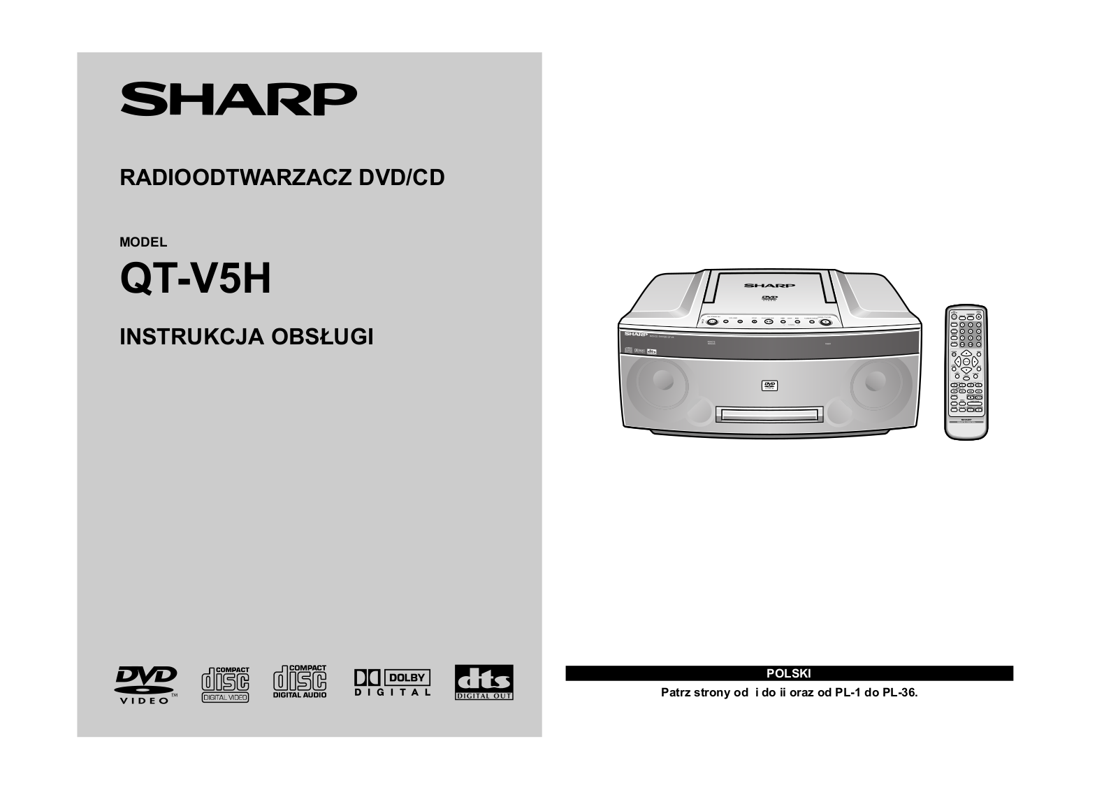 SHARP QT-V5H User Manual