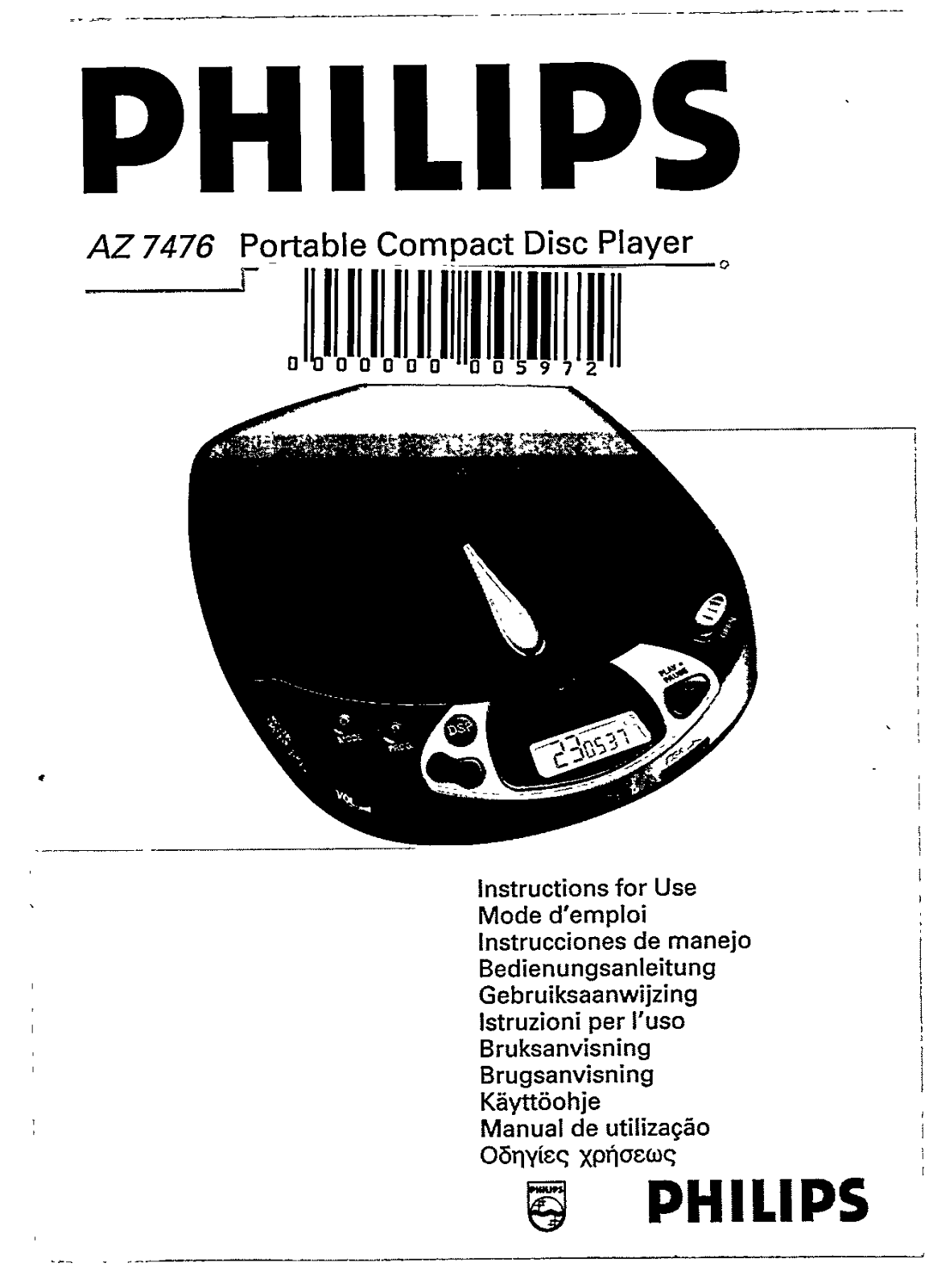 Philips AZ7476 User Manual