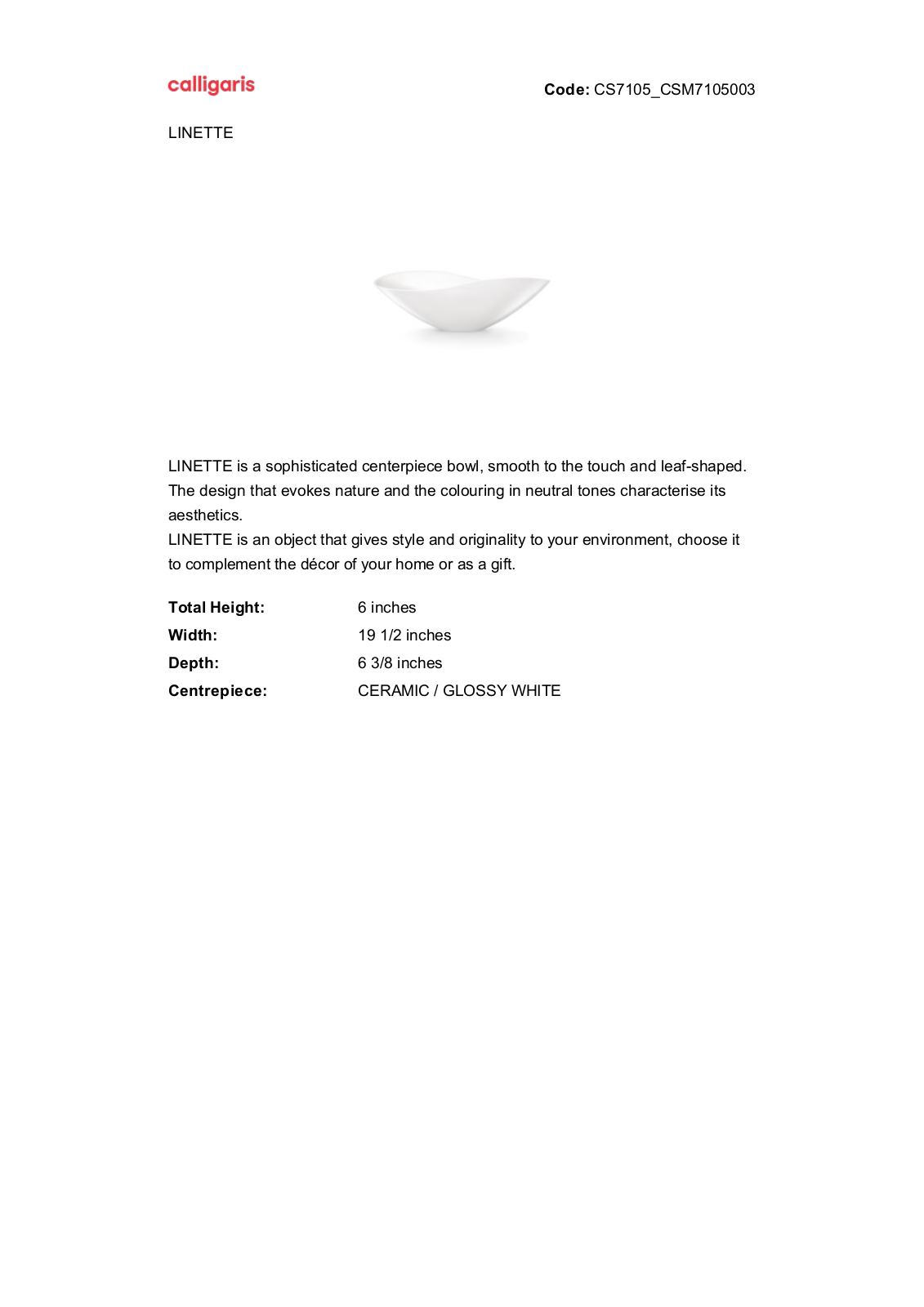 Calligaris GN2406 Specifications - ManualMachine.com