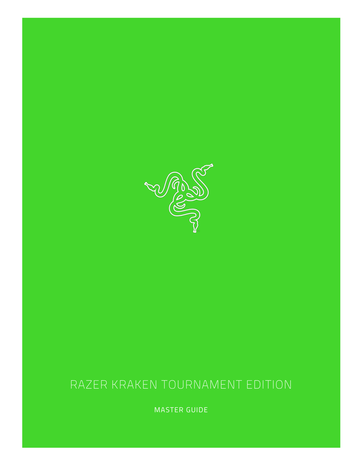 RAZER KRAKEN TOURNAMENT User Manual