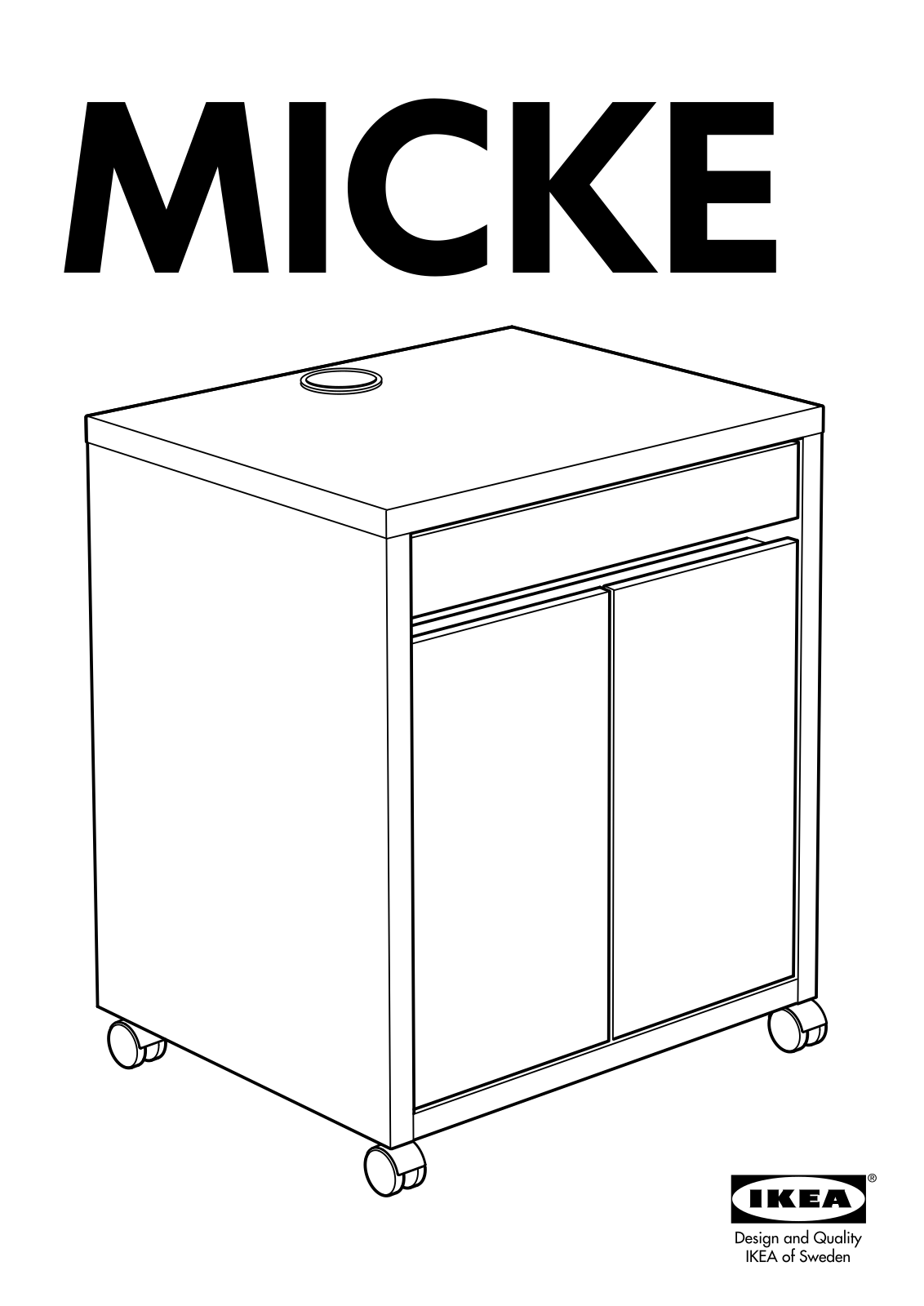 IKEA MICKE STORAGE UNIT FOR PRINTER 24x29 User Manual