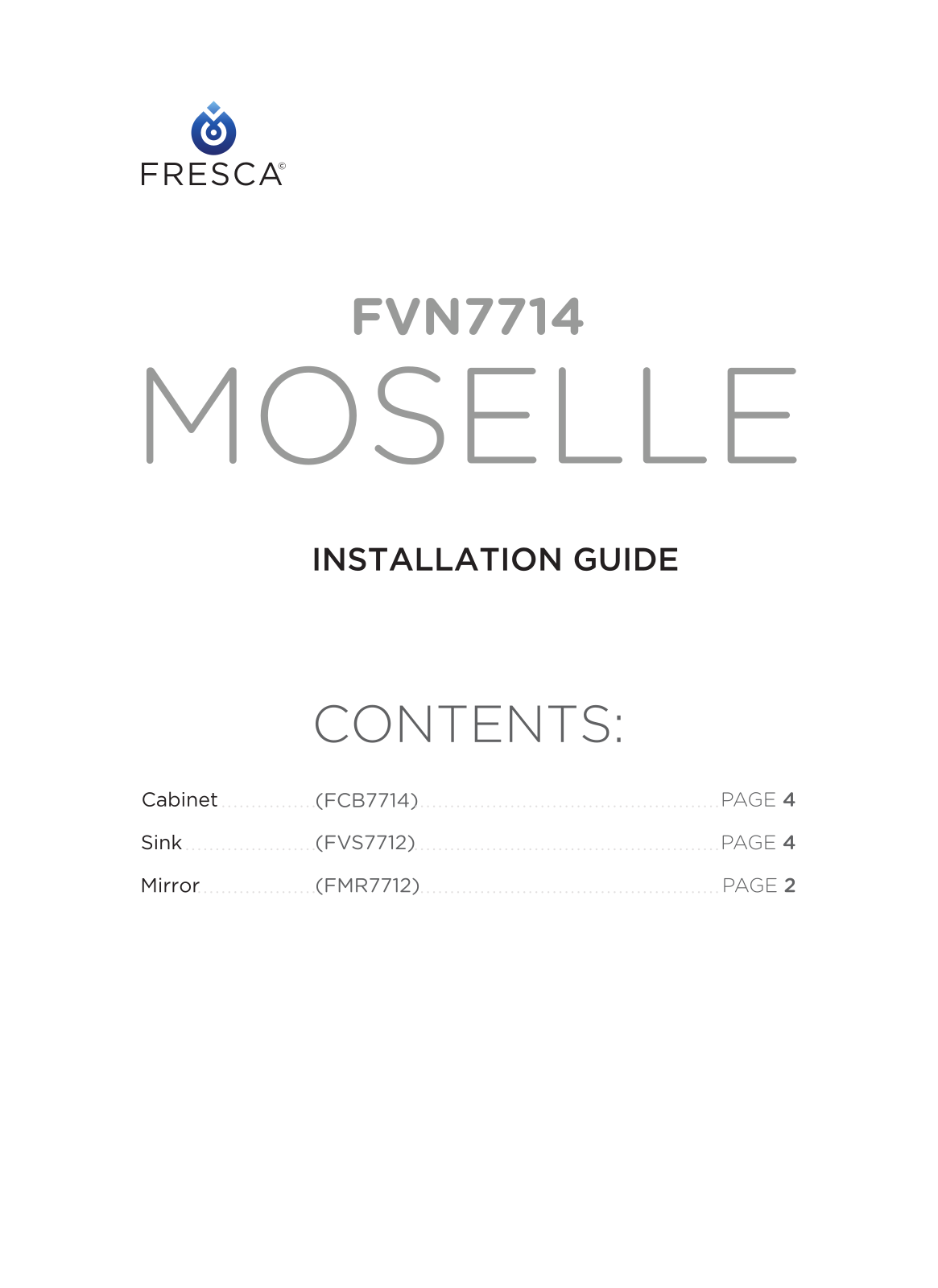 Fresca FBH2093 Installation & Assembly - ManualMachine.com