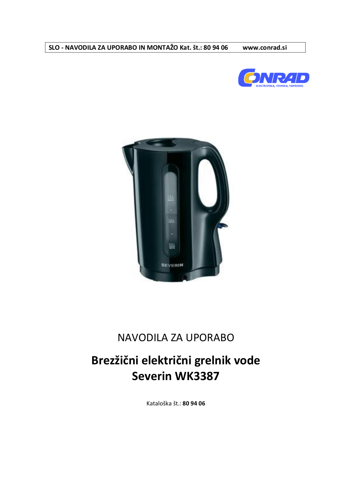 Severin WK3387 User guide