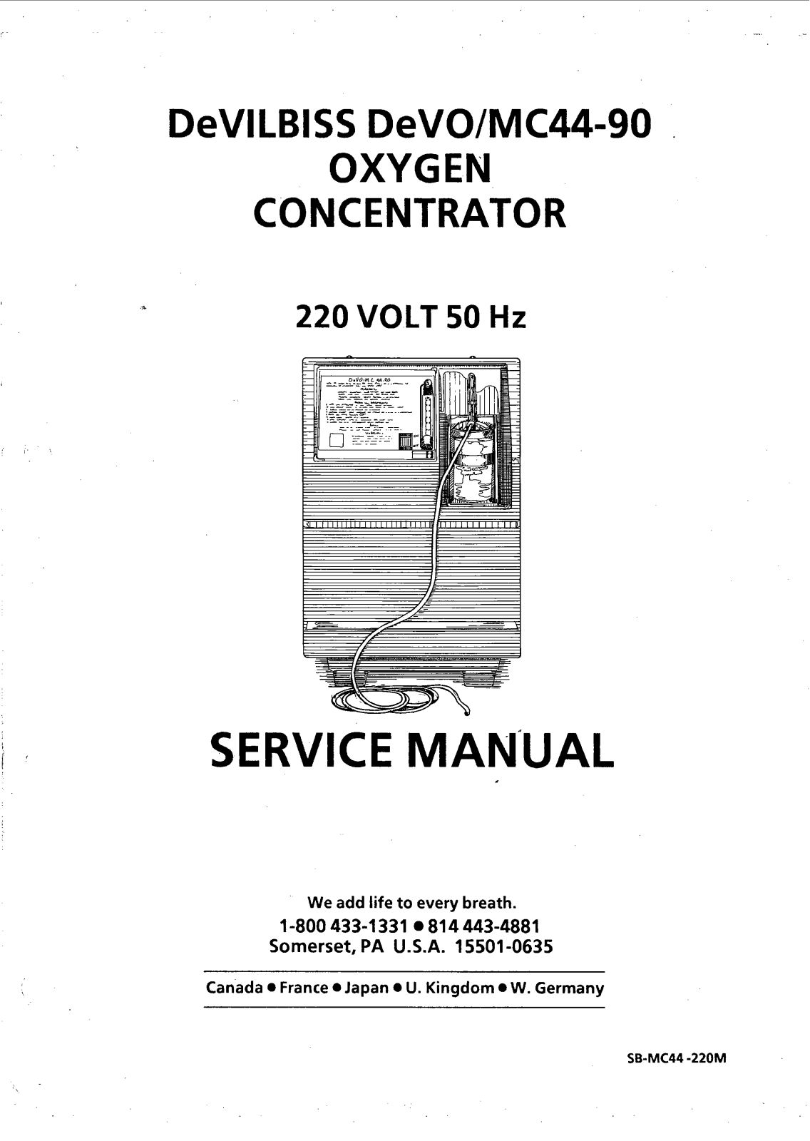 Devilbiss MC44 Service manual