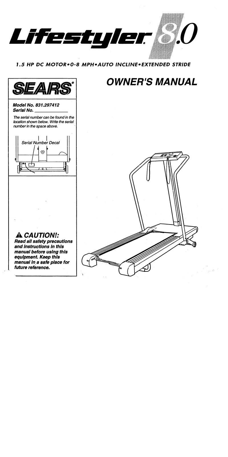 Lifestyler 831.297412 Owner's Manual