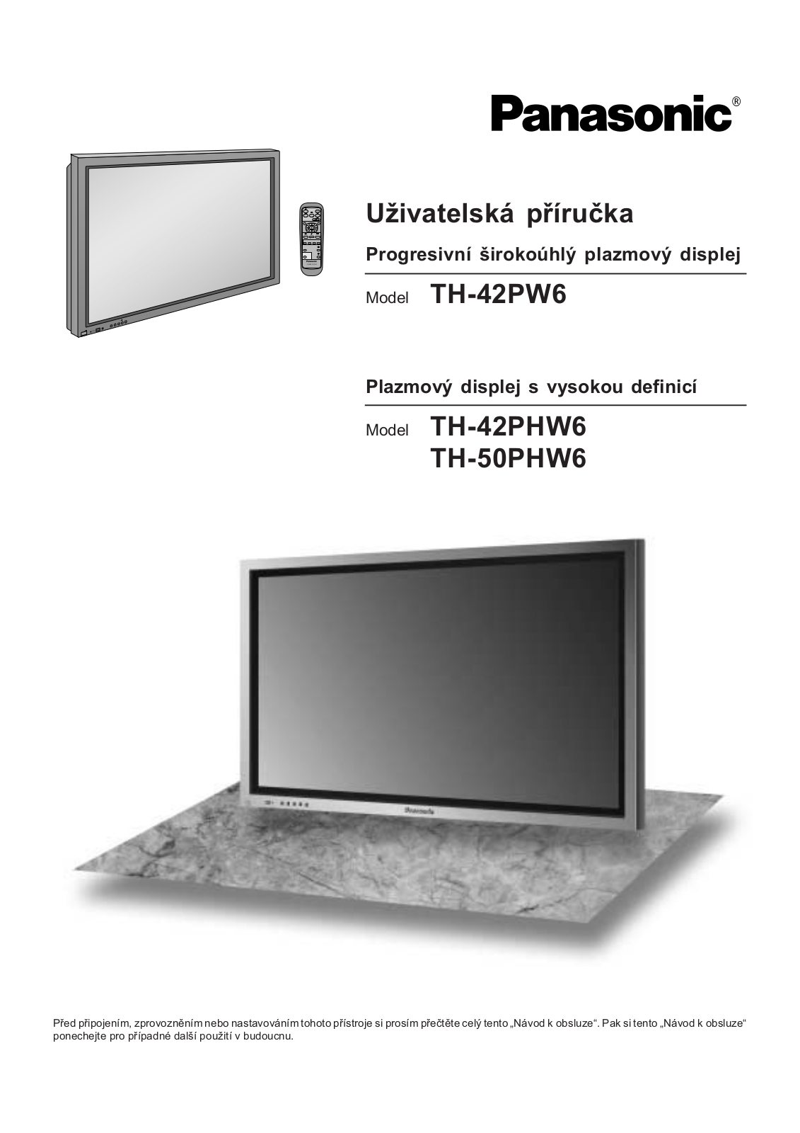 Panasonic TH-42PHW6EX, TH-50PHW6EX User Manual