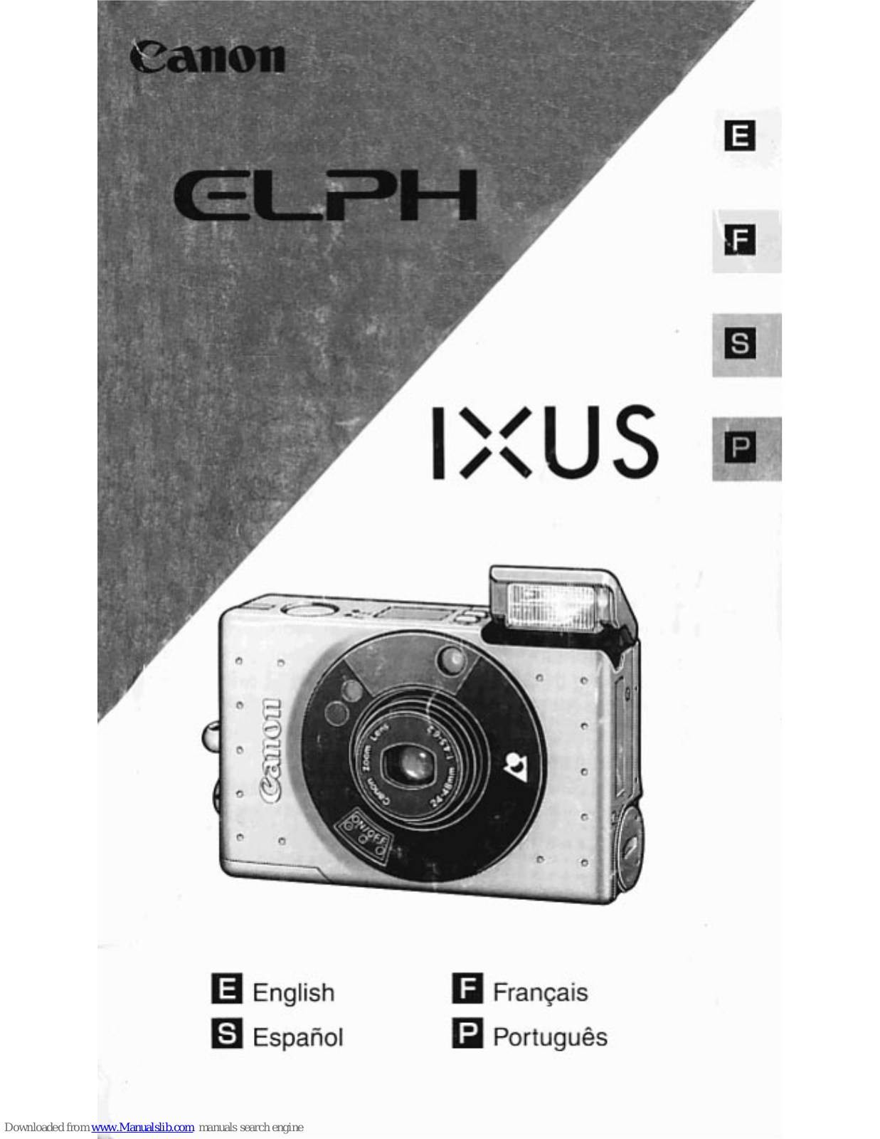 Canon 370Z - ELPH - Camera, ELPH260 - ELPH 260 APS Camera, IXUS Instruction Manual