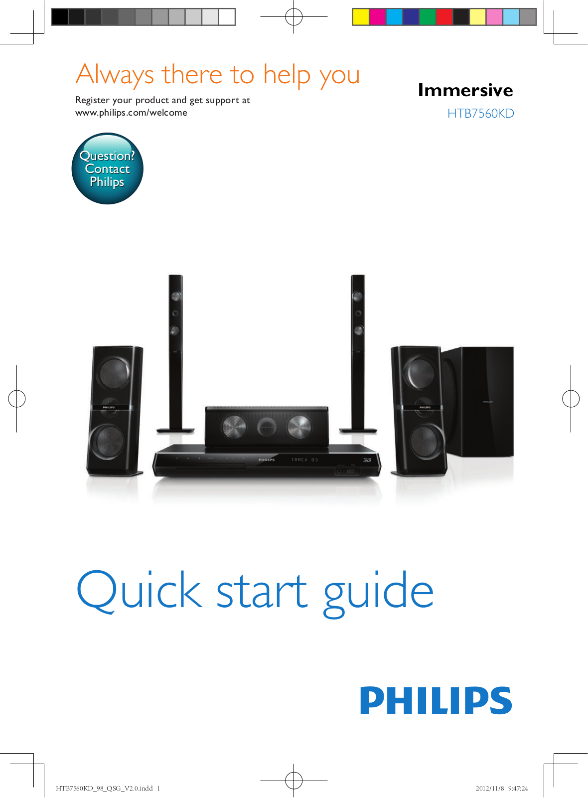 Philips HTB7560KD/98 Quick Start Guide