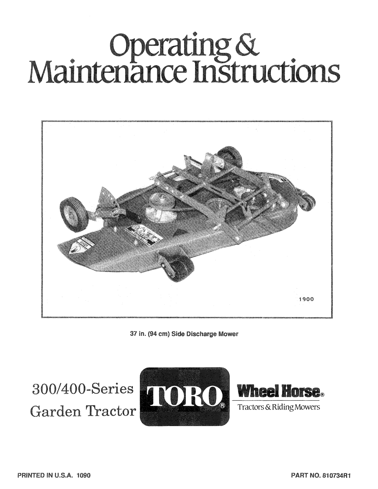 Toro 05-37SC03 Operator's Manual