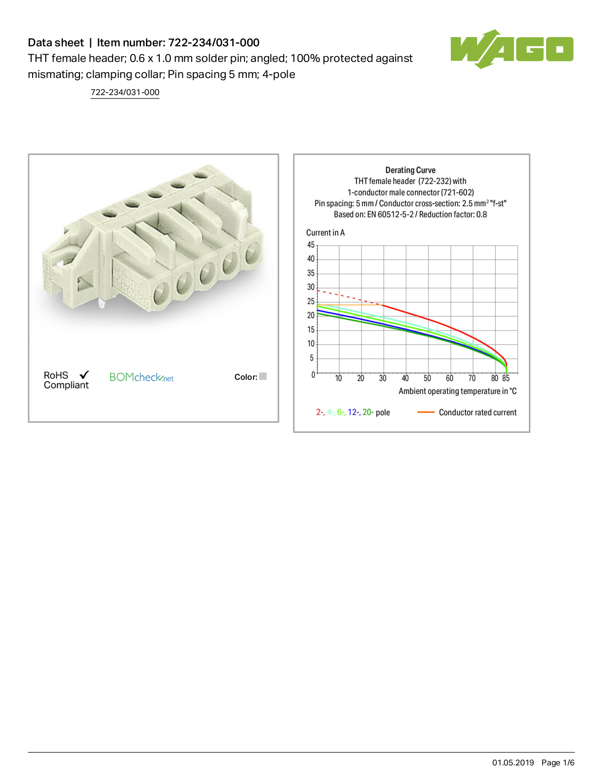 Wago 722-234/031-000 Data Sheet