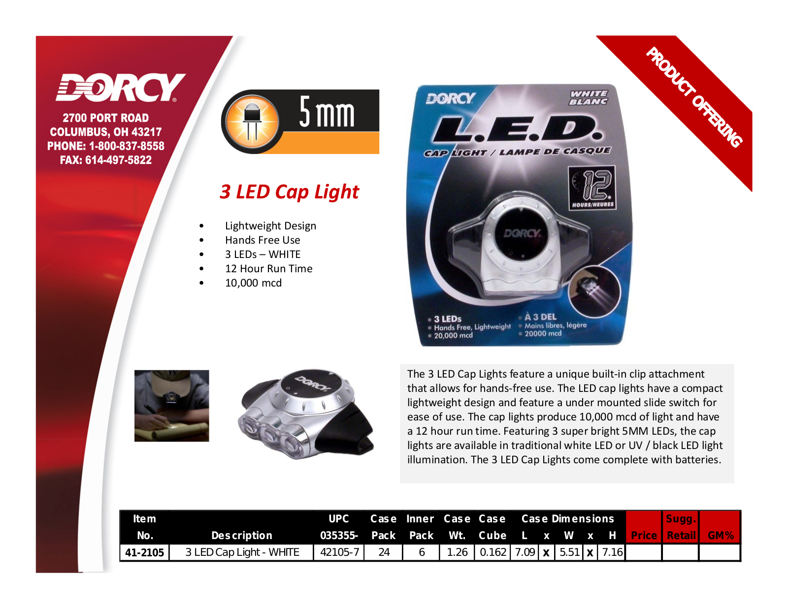 Dorcy 41-2105 Catalog Page