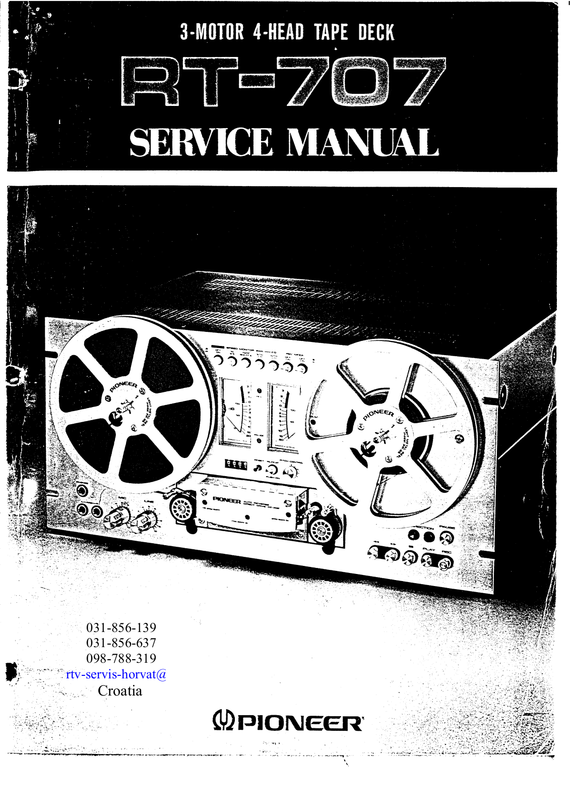 Pioneer rt707_120 Datasheet - ManualMachine.com