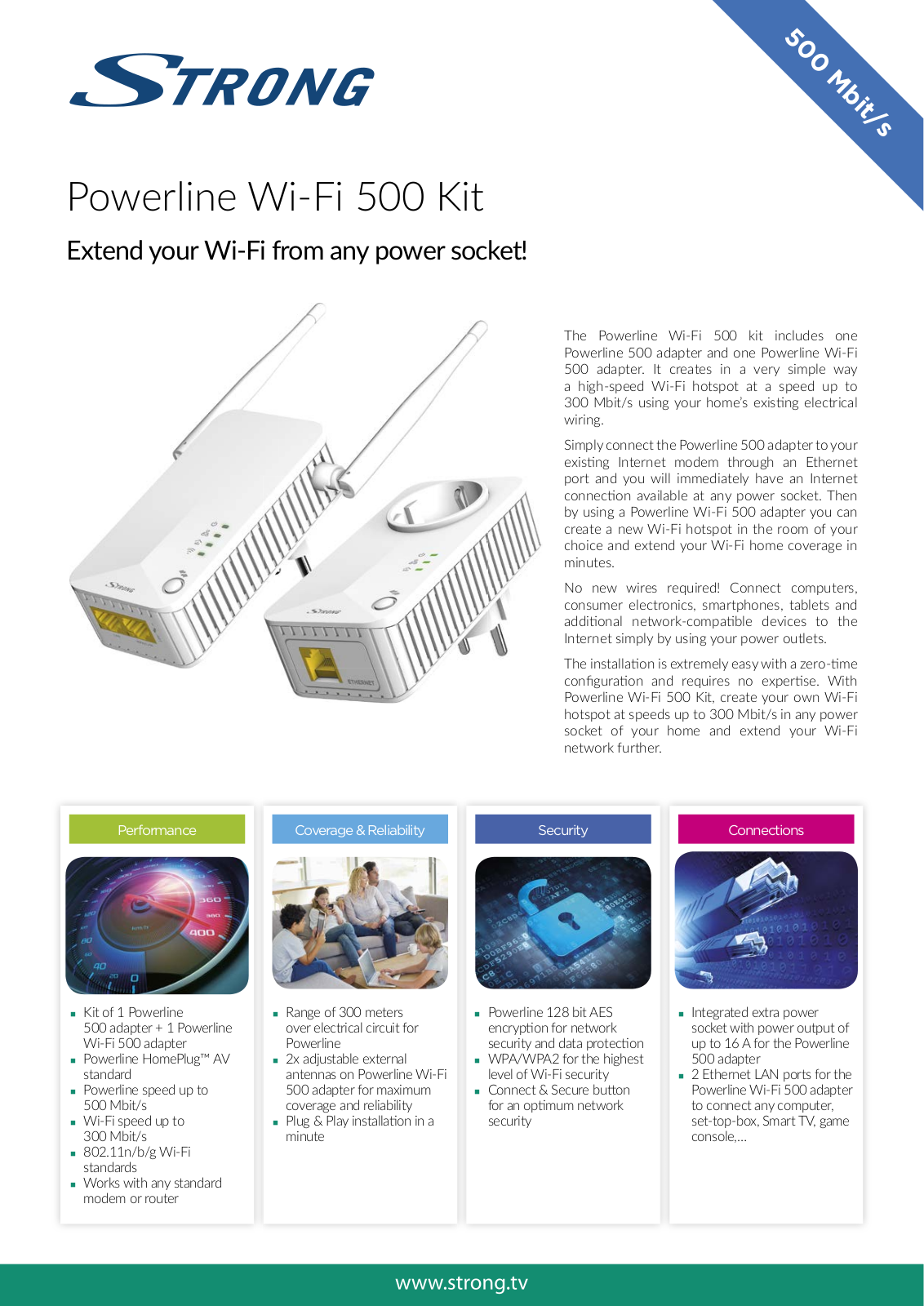 Strong Powerline Wi-Fi 500 Kit User Manual