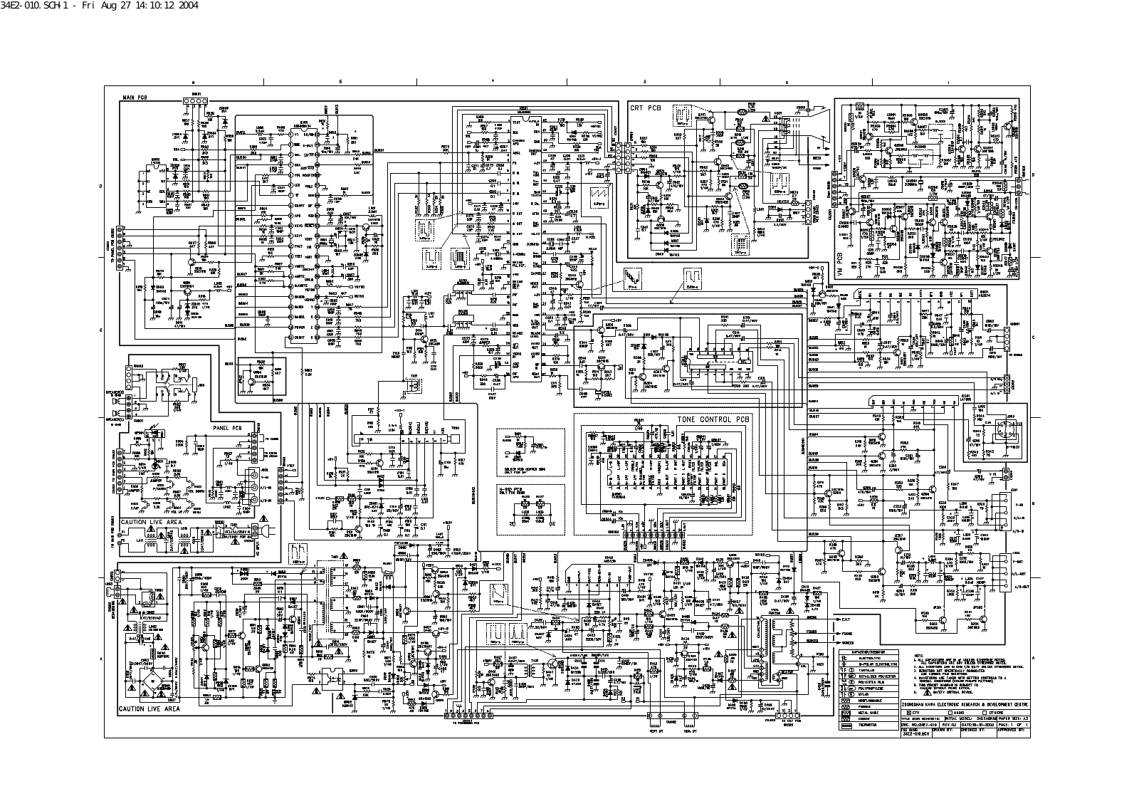 Erisson 3410, CTV3410 Schematics