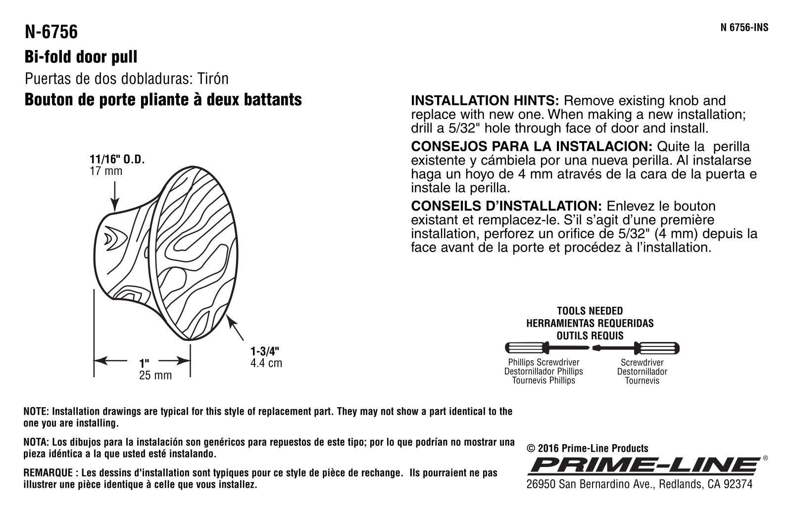 PrimeLine PFV1061 Installation & Assembly - ManualMachine.com