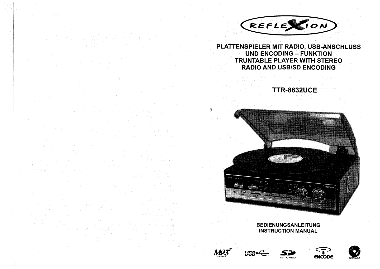 Reflexion TTR-8632UCE User Manual