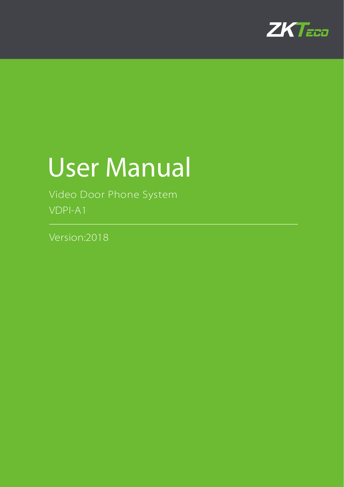 Zkteco VDPI-A1 User Manual