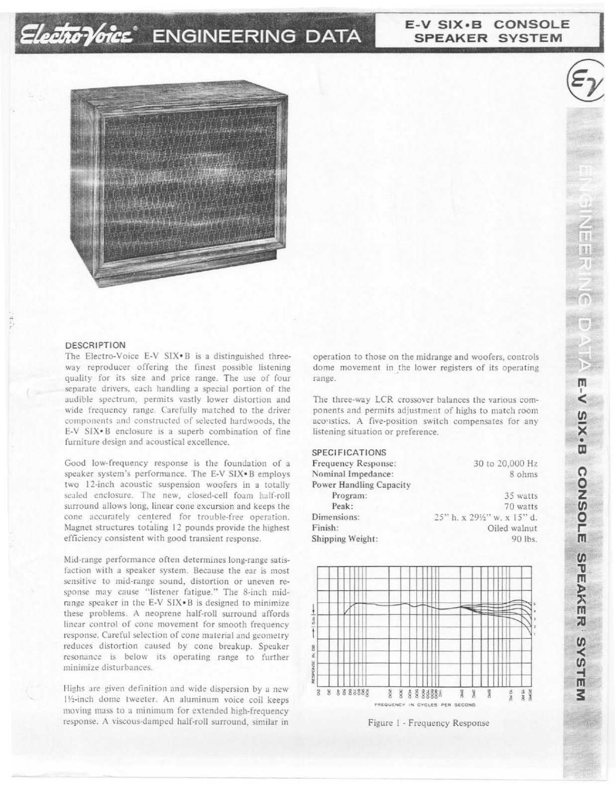 Electro-voice E-V 6B DATASHEET