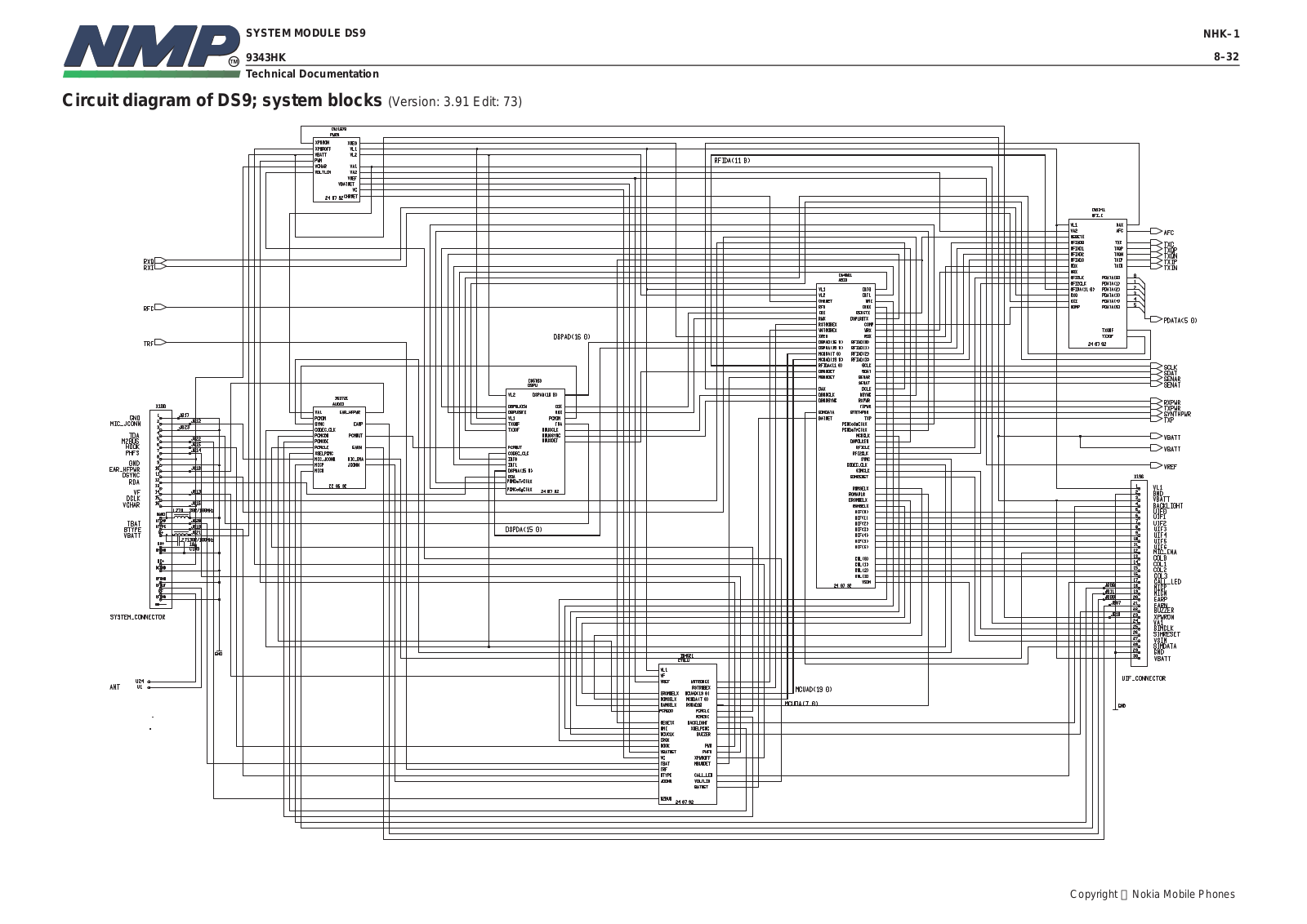 Nokia 2140 Circuit diagram of DS9  ba3