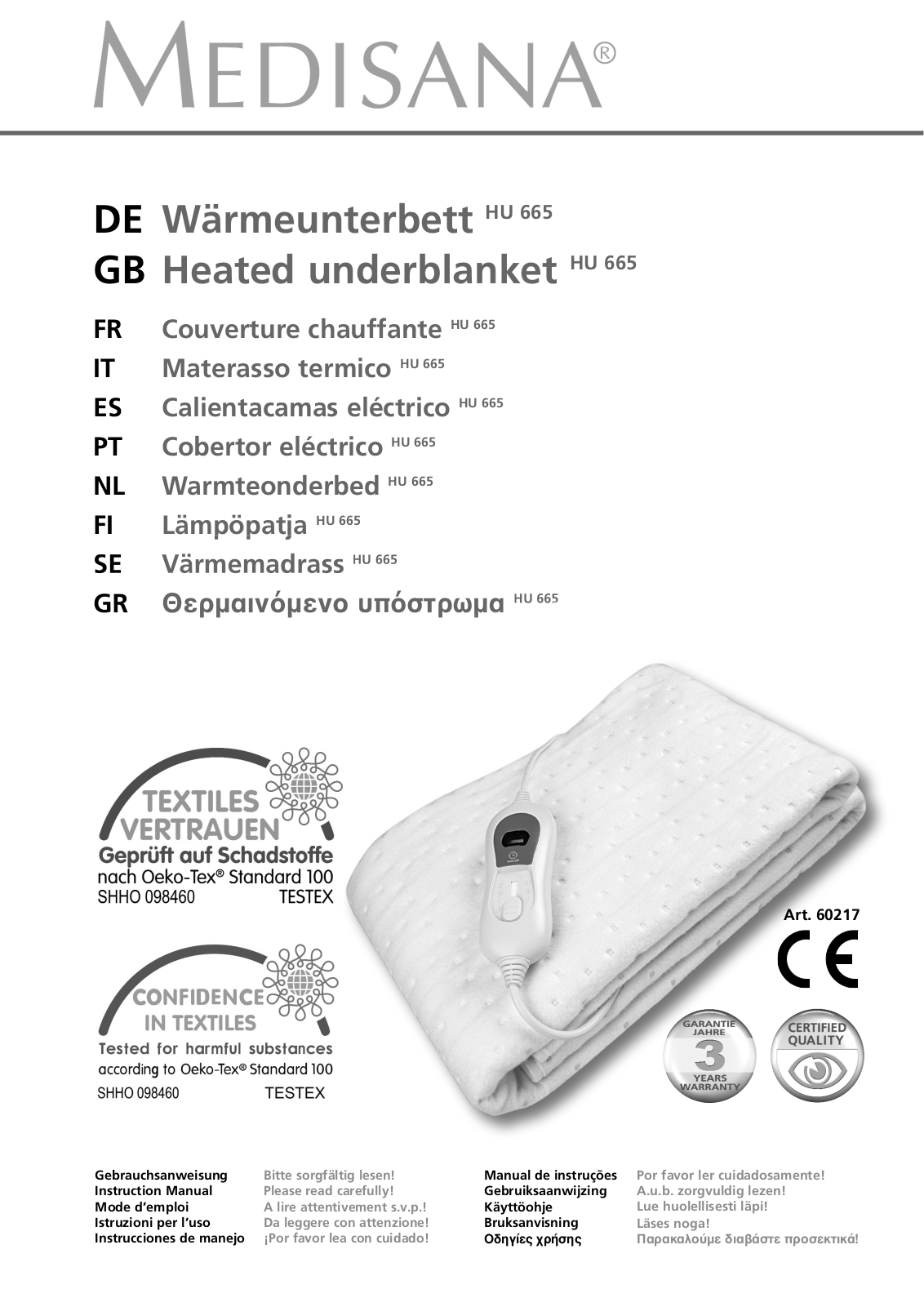 Medisana HU 665 User guide