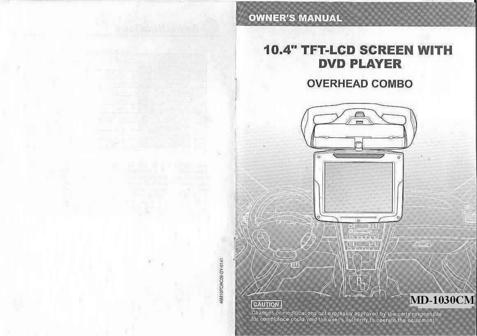 Power acoustik MD-1030CM User Manual