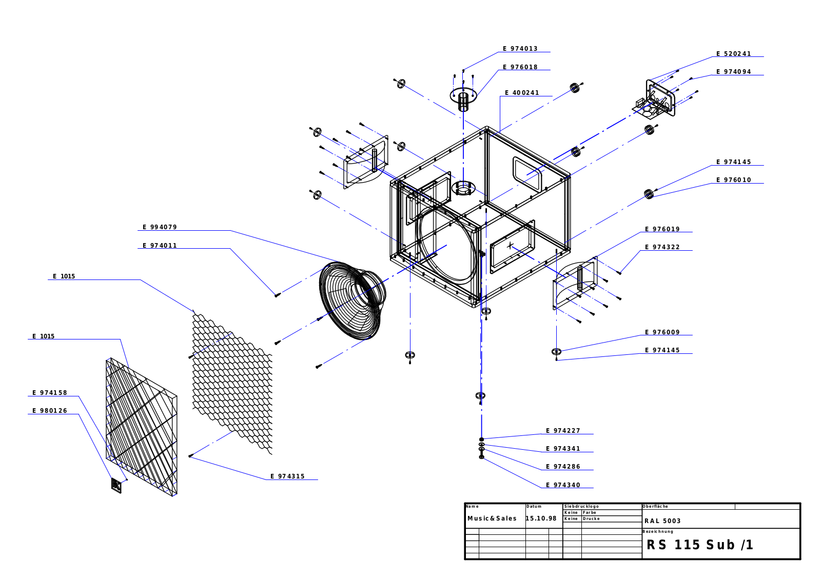 HK rs115 sub schematic