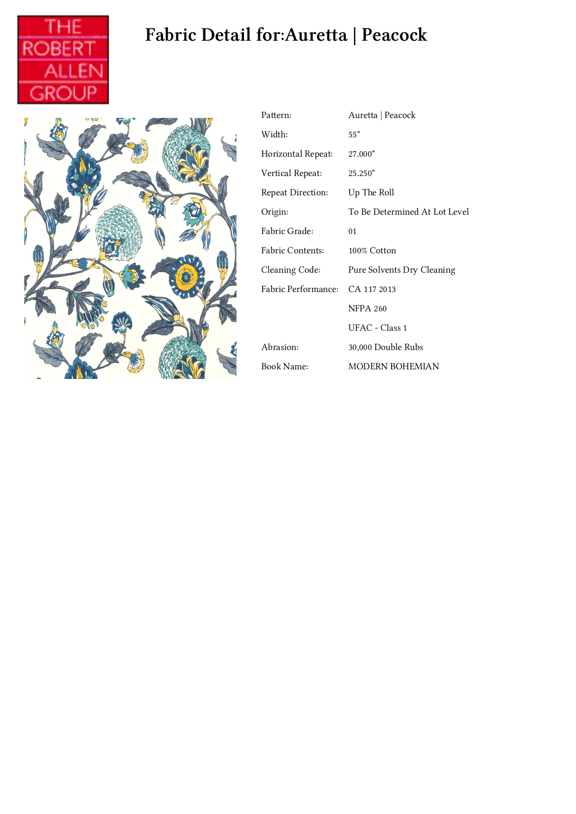 Robert Allen RALF1884 Specifications - ManualMachine.com