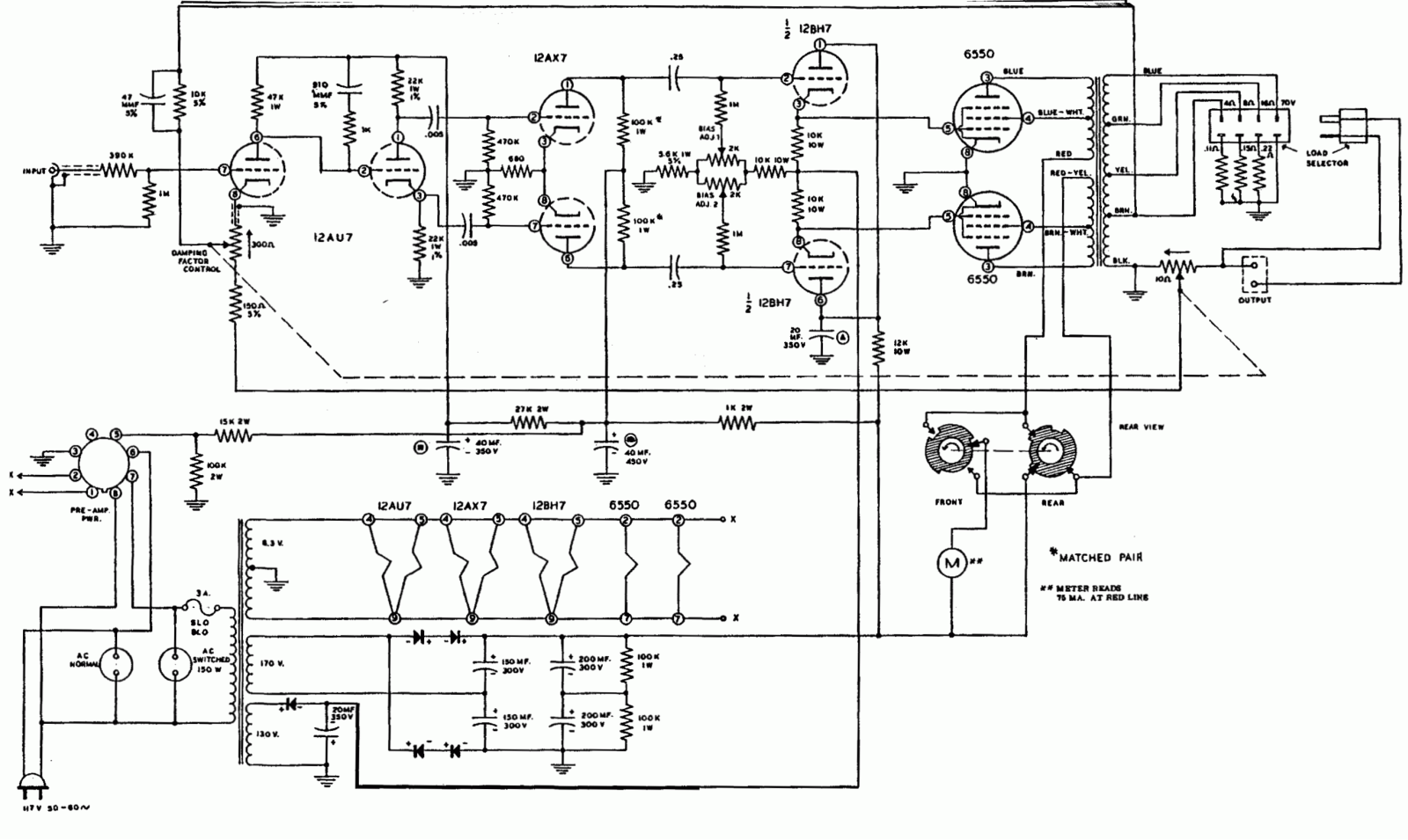 Heath Company W-6-M Schematic