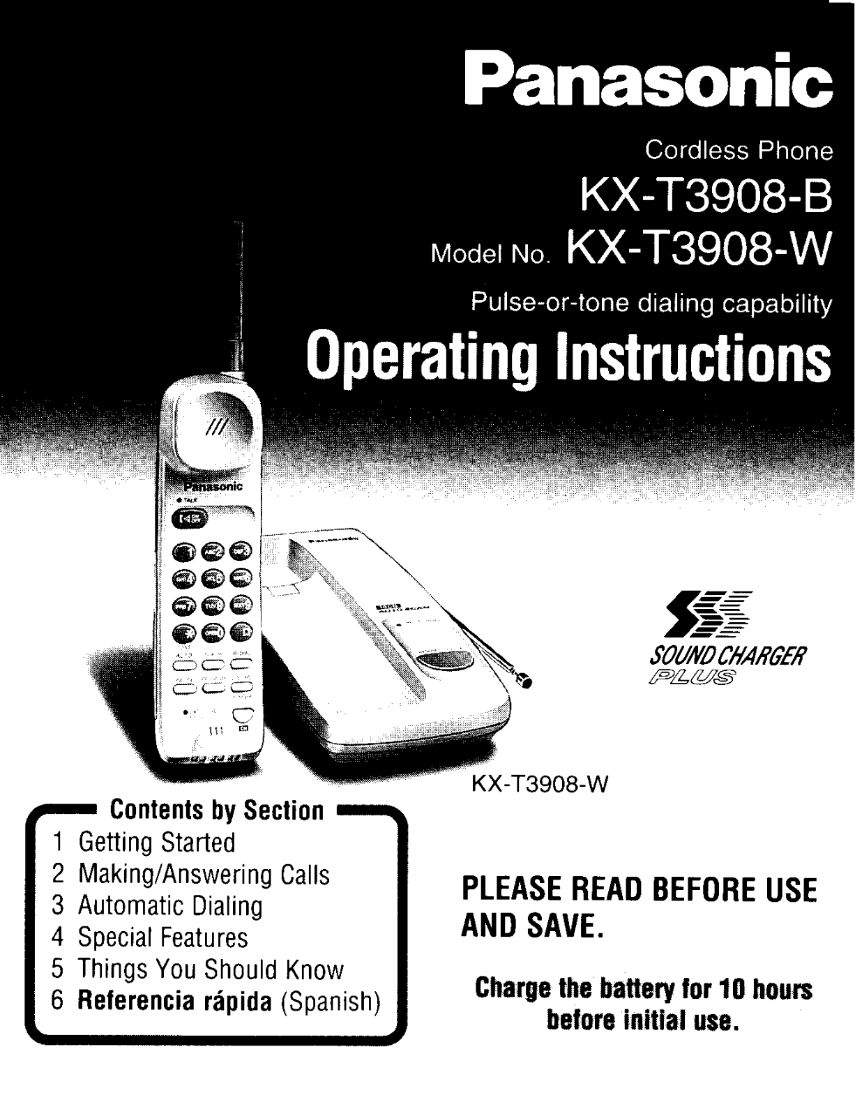 Panasonic kx-t3908 Operation Manual