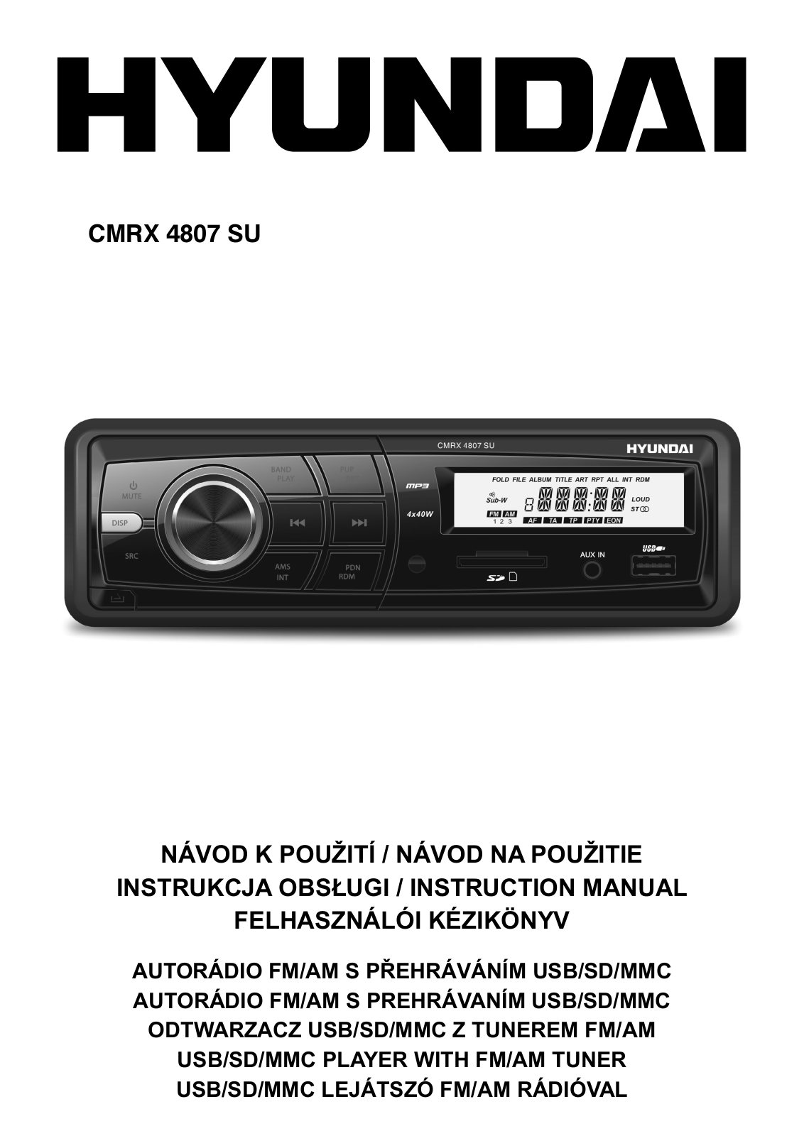 Hyundai CMRX 4807 SU User Manual