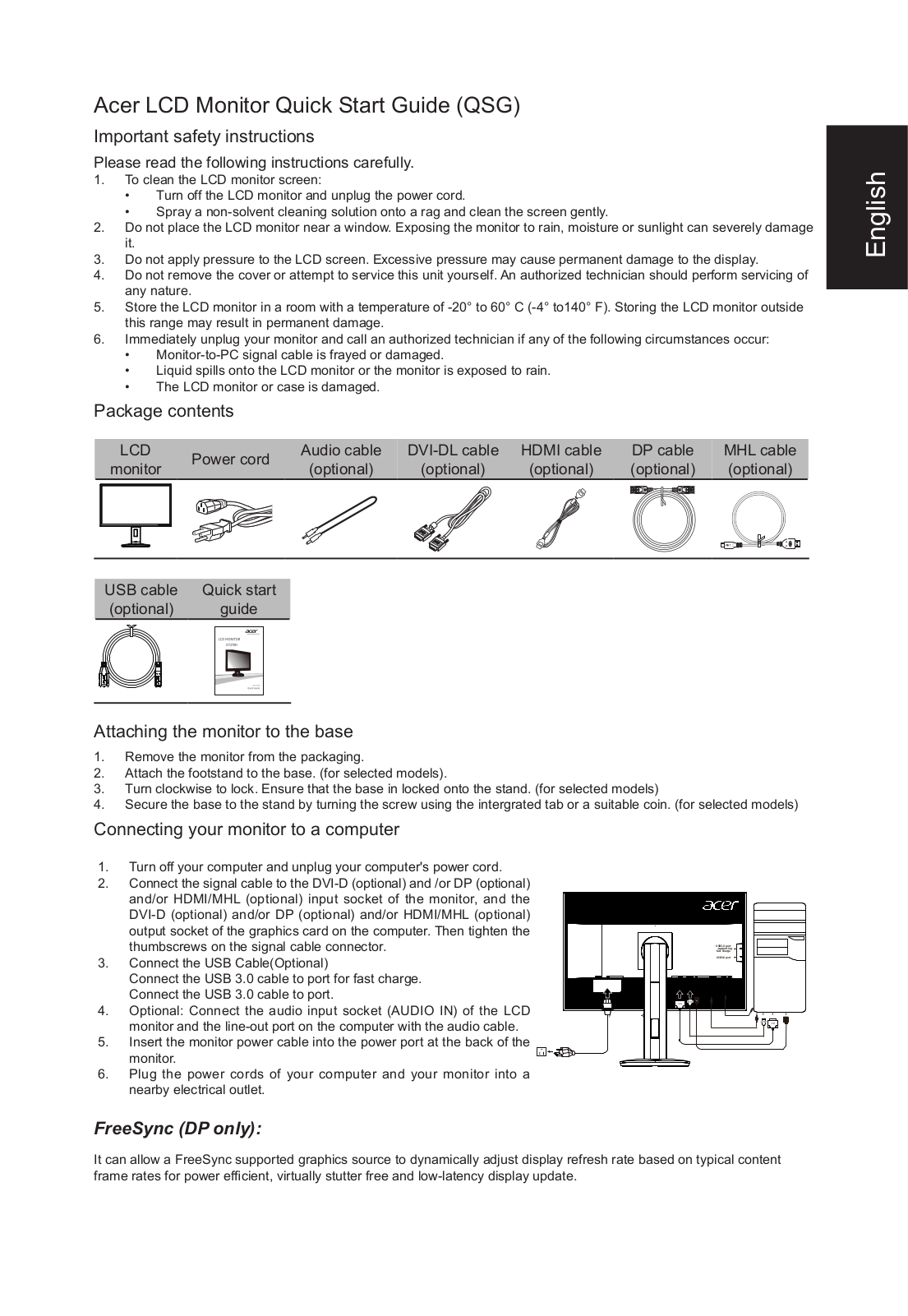 Acer UM.HX0EE.A05 Quick Start Guide