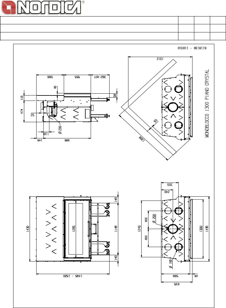 La Nordica Monoblocco 1300 Piano Crystal User manual