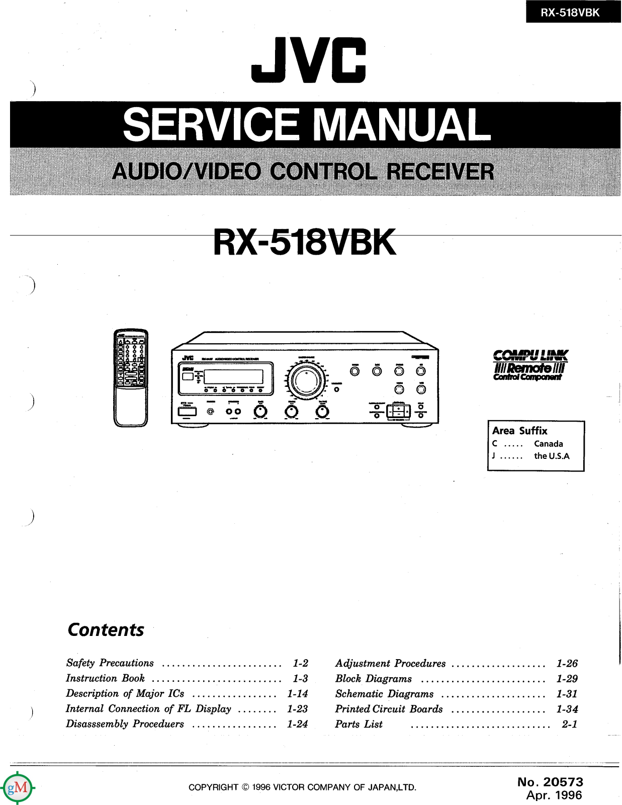 JVC RX-518-VBK Service manual