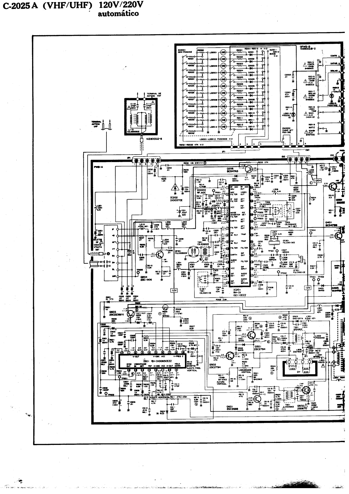 Sharp C-2025 A Schematic